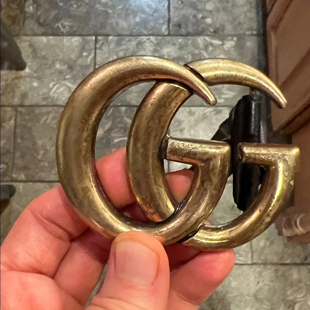 Gucci Marmot Black Leather Belt